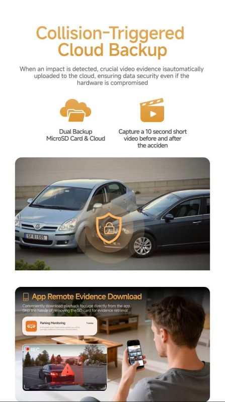 Автомобільний відеореєстратор VStarcam M7 (4G, GPS, DualCam)