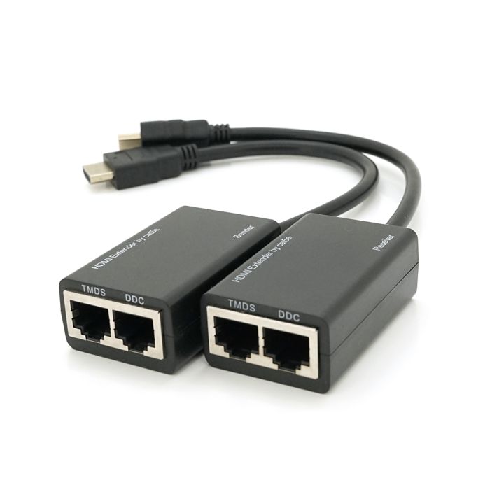 Подовжувач HDMI сигналу пасивний через 2 виті пари 2 CAT-5e/CAT-6e до 30m, ціна за пару