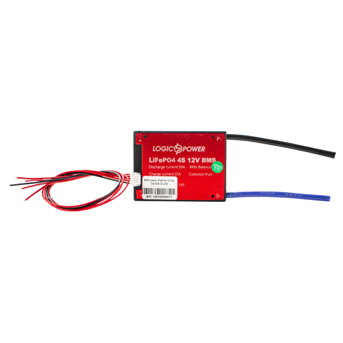 BMS плата LiFePO4 12V 4S Dis 50A Ch 25A