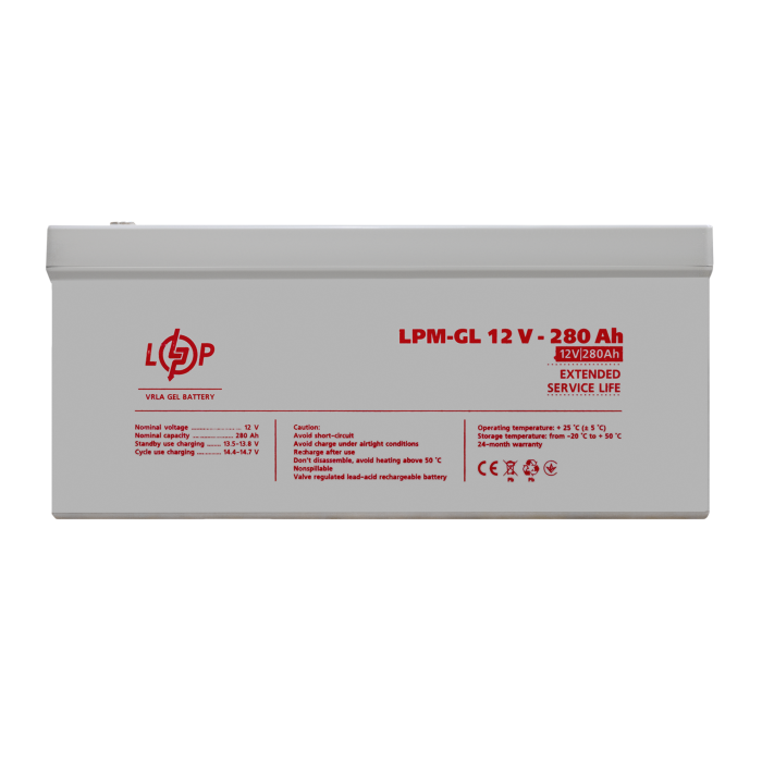 Акція. Акумулятор гелевий LPM-GL 12V - 280 Ah