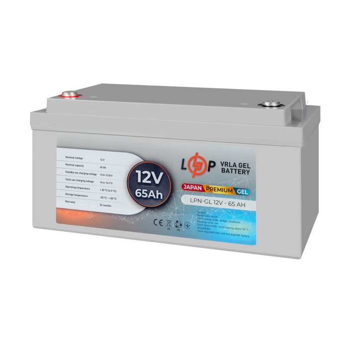 Акумулятор гелевий LPN-GL 12V - 65 Ah