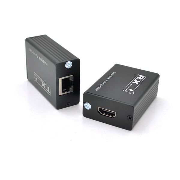 Одноканальний пасивний подовжувач HDMI сигналу по UTP кабелю по одній витій парі. Дальність передачі: до 30метров,  1080Р- cat6e