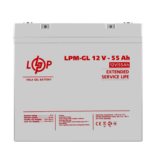 Акумулятор гелевый LPM-GL 12V - 55 Ah