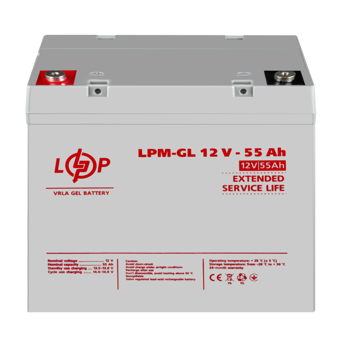 Акумулятор гелевый LPM-GL 12V - 55 Ah