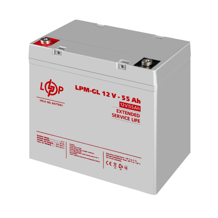 Акумулятор гелевый LPM-GL 12V - 55 Ah