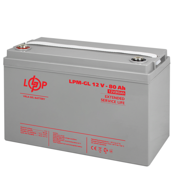 Акумулятор гелевый LPM-GL 12V - 80 Ah