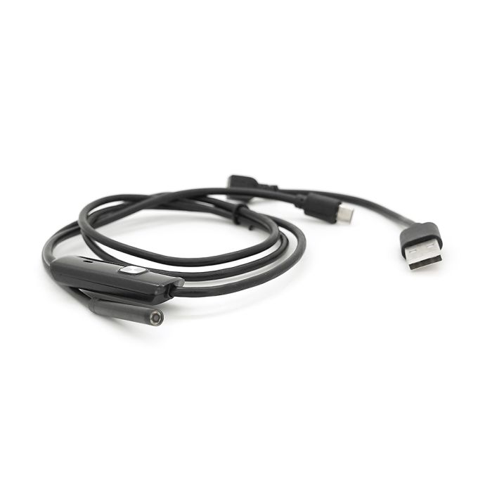 Універсальний ендоскоп 2в1 (USB/MicroUSB) для смартфона/ПК, камера 5.5мм, м'який кабель 1м, з LED-підсвічуванням, IP67
