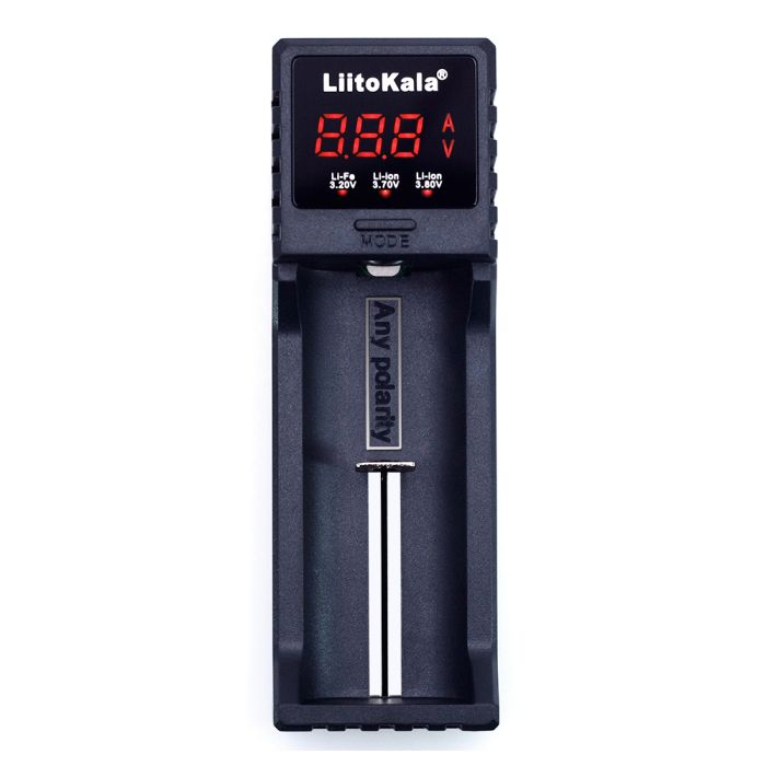 ЗУ універсальне Liitokala Lii-S1,1 канал, LCD дисплей, підтримує Li-ion, Ni-MH та Ni-Cd AA (R6), ААA (R03), AAAA, С (R14)