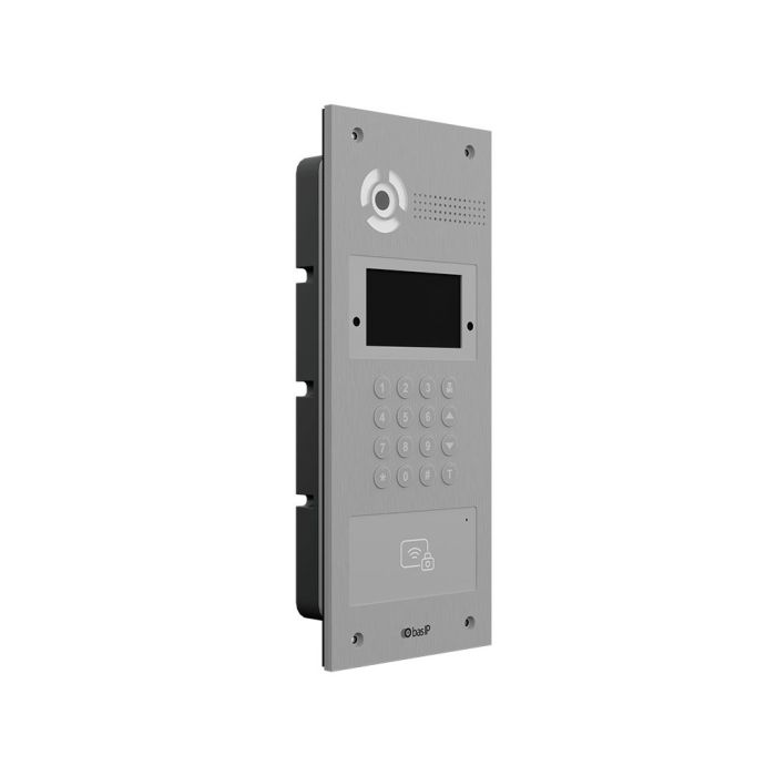 Багатоабонентська IP панель виклику Bas-IP AA-07FB (silver) зі зчитувачем UKEY та розпізнаванням облич для IP-домофонів