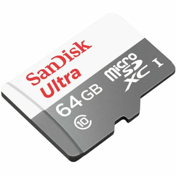 Карта пам'яті microSDXC (UHS-1) SanDisk Ultra 64Gb class 10 A1 (100Mb/s) (adapter SD) (SDSQUNR-064G-GN3MA)