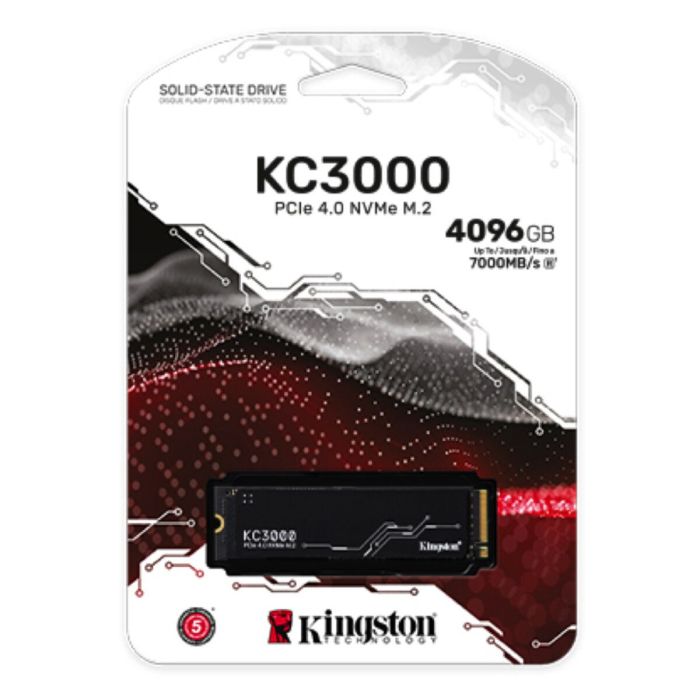 Накопичувач SSD M.2 Kingston KC3000 4096GB NVMe 2280 PCIe 4.0 x4 3D NAND TLC (SKC3000D/4096G)
