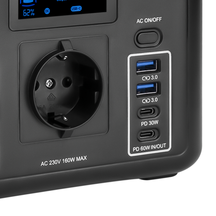 Багатофункціональна портативна зарядна станція LP CHARGER 160 (160W, 204Wh)