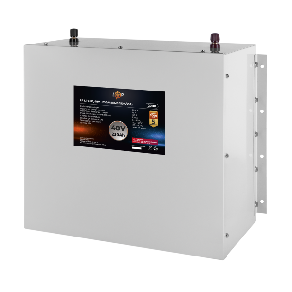Акумулятор LP LiFePO4 48V (51,2V) - 230 Ah (11776Wh) (BMS 150A/75A) металл