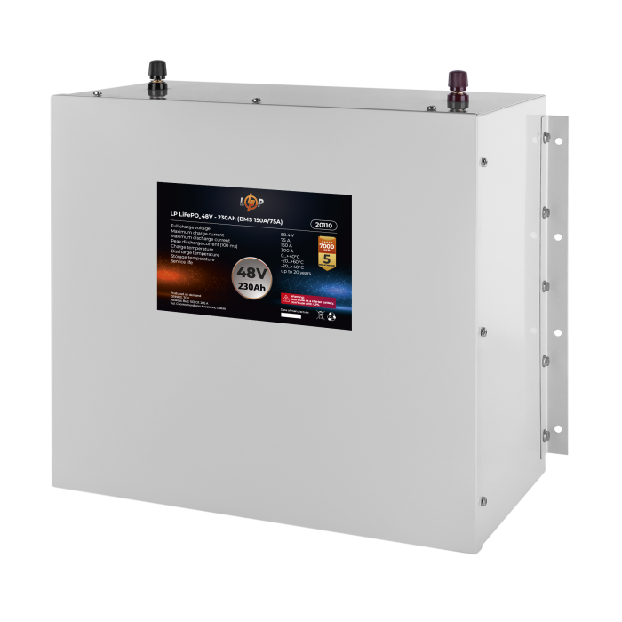 Акумулятор LP LiFePO4 48V (51,2V) - 230 Ah (11776Wh) (BMS 150A/75A) металл