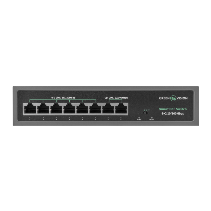 Комутатор мережевий GV-014-D-06+2P POE