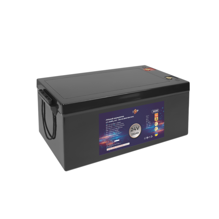 Акумулятор LP LiFePO4 24V (25,6V) - 230 Ah (5888Wh) (BMS 80A/40A) пластик