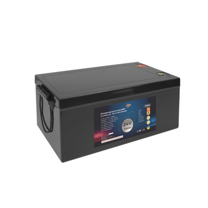 Акумулятор LP LiFePO4 24V-230 Ah (BMS 80A/40A) пластик для ДБЖ