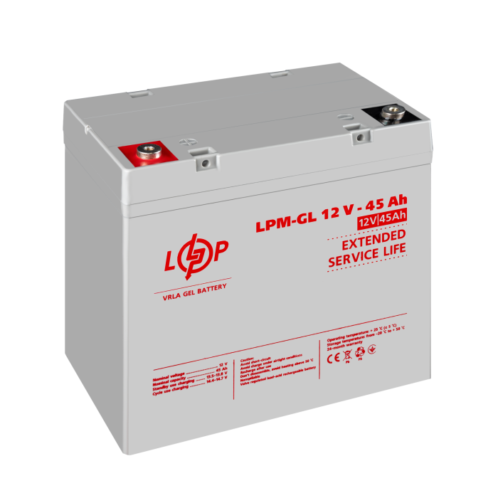 Акумулятор гелевий LPM-GL 12V - 45 Ah