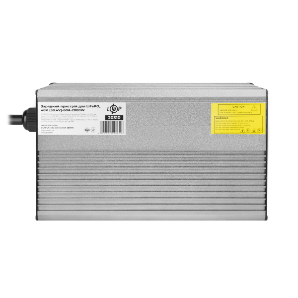 Зарядний пристрій для акумуляторів LiFePO4 48V (58.4V)-60A-2880W-LED