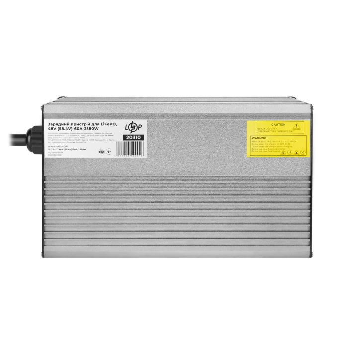 Зарядний пристрій для акумуляторів LiFePO4 48V (58.4V)-60A-2880W-LED