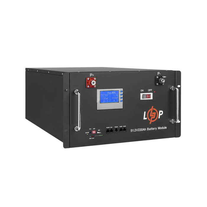 Акумулятор LP LiFePO4 48V (51,2V) - 230 Ah (11776Wh) (Smart BMS 200A) с LCD RM