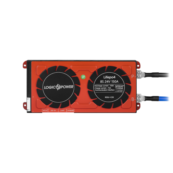 Smart BMS плата LiFePO4 24V 8S 150A (Dis 150A Ch 75A) + UART/RS485/CAN
