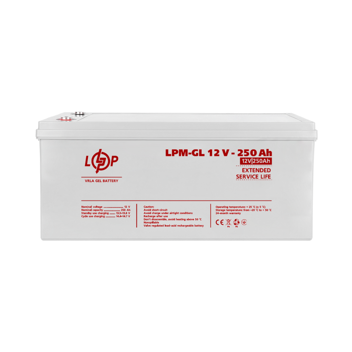 Акумулятор гелевий LPM-GL 12V - 250 Ah