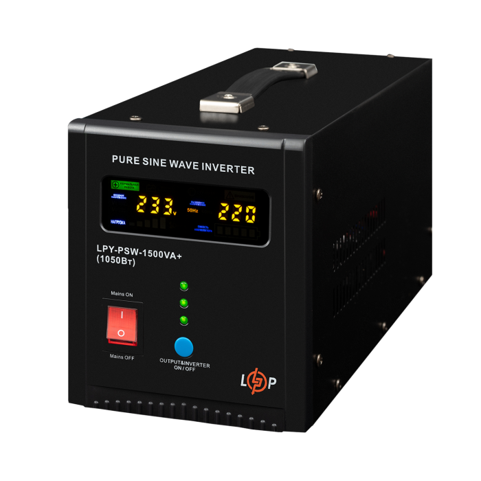 ДБЖ LogicPower LPY-PSW-1500VA+ (1050Вт) 10A/15A з правильною синусоїдою 24V