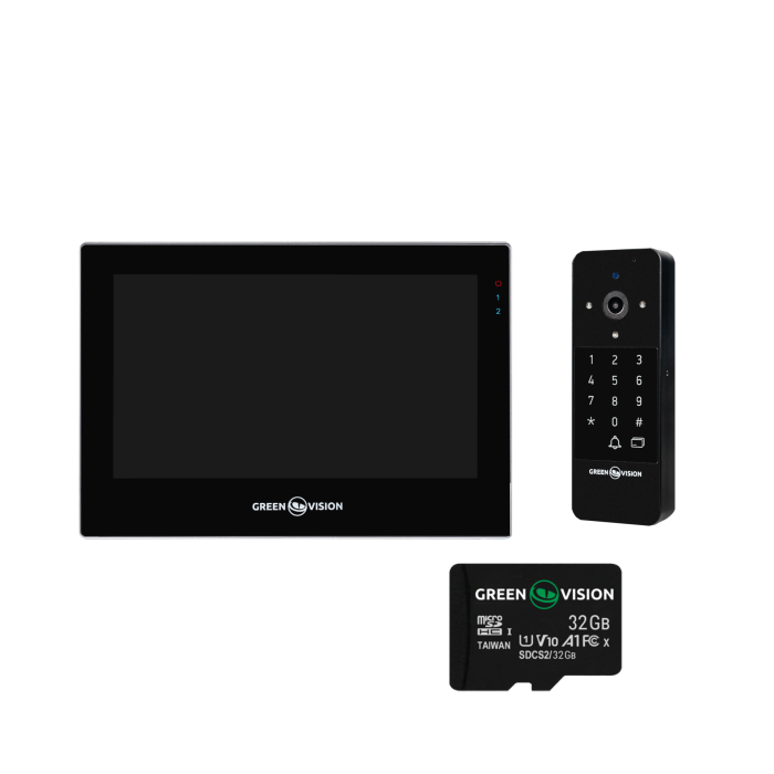 Комплект відеодомофону GV-004-GV-060+GV-007 + SD32GB