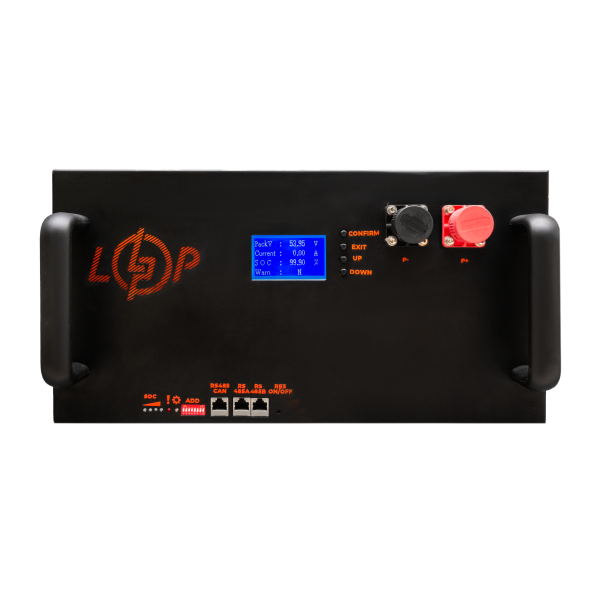 Акумулятор LP LiFePO4 51,2V - 230 Ah (11776Wh) (Smart BMS 200A/100А) з LCD метал RM