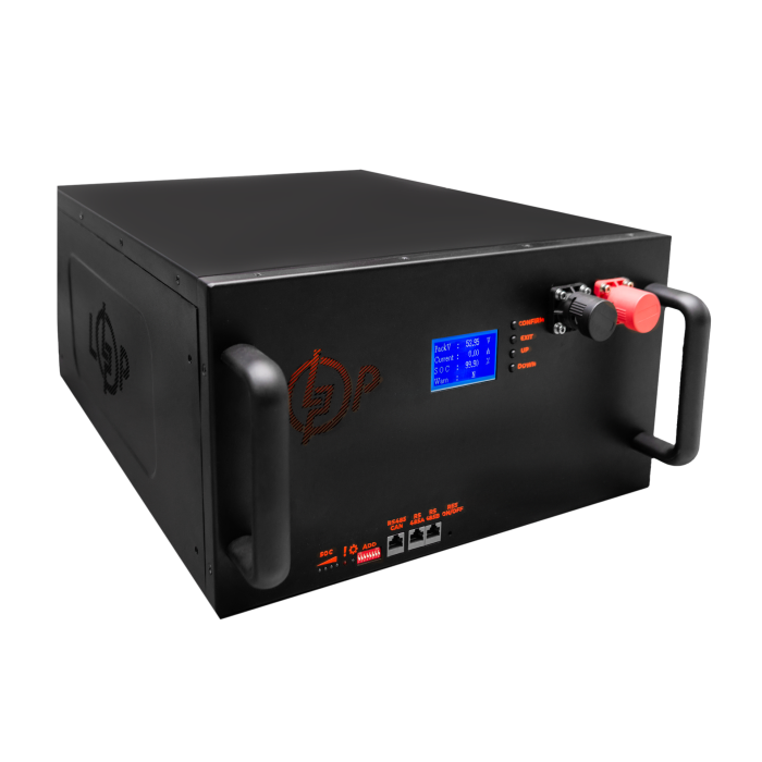 Акумулятор LP LiFePO4 51,2V - 100 Ah (5120Wh) (Smart BMS 200A/100А) з LCD метал Smart RM