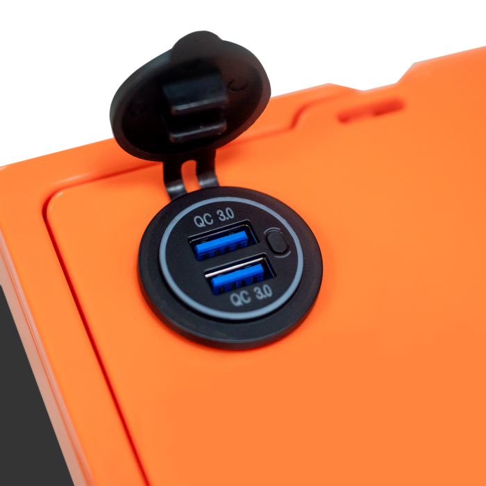 Акумулятор LP LiFePO4 12,8V - 64 Ah (820Wh) (BMS 80A/40А) пластик 2XT90 4USB стартер
