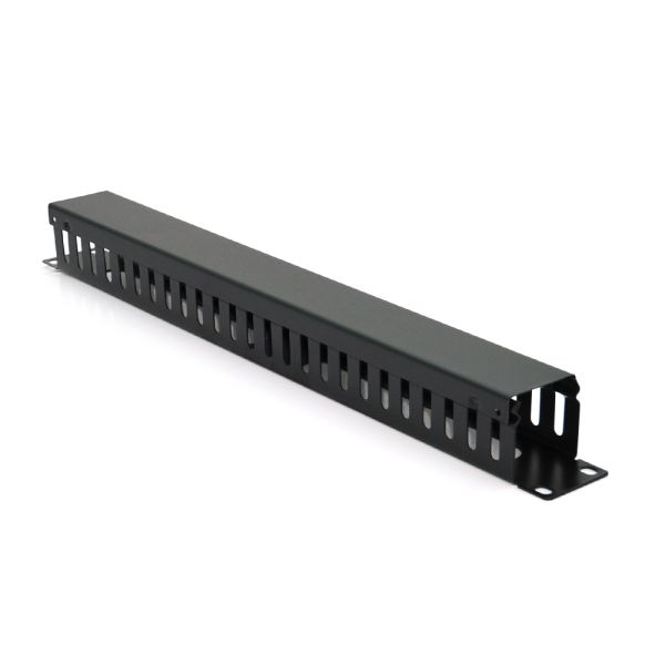 Кабельний органайзер з кришкою, 19", корпус-метал, 1U/24Port, Q70