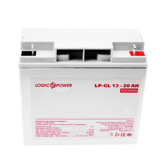 Акумулятор гелевий LP-GL 12V - 20 Ah Silver
