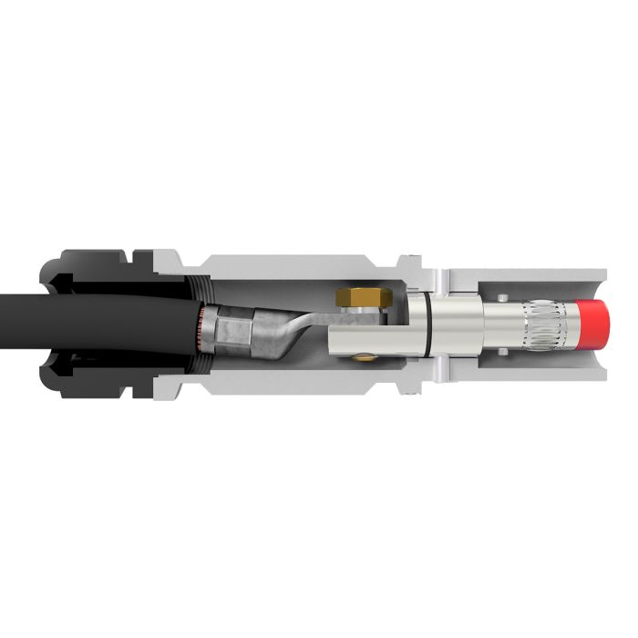 Розетка кабельна SPX, 480А, L3, 95 мм², ввід М40 Ø19–28мм, сіра | POWER SYNTAX (арт. SPX4LS3GY095MP)