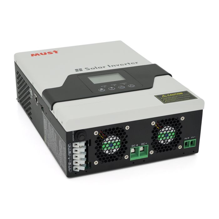 Гiбрiдний ДБЖ  MUST PV18-1012VPM II, 1000W, 12V, ток заряда 45A, 160-275V, MPPT (45А, 105 Vdc)