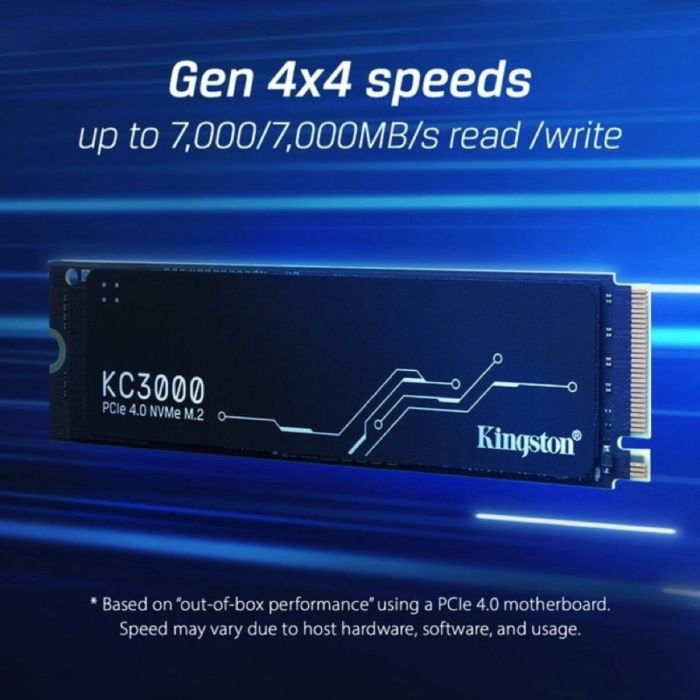 Накопичувач SSD M.2 Kingston KC3000 2048GB NVMe 2280 PCIe 4.0 x4 3D NAND TLC (SKC3000D/2048G)