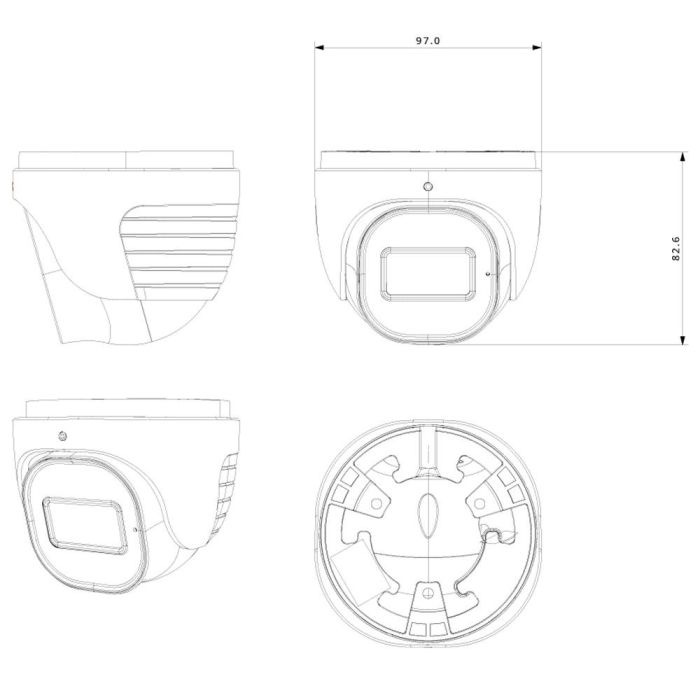 IP-відеокамера 2 Мп Provision-ISR DI-320IPEN-28-V4 (2.8 мм) з вбудованим мікрофоном і відеоаналітикою для системи відеонагляду