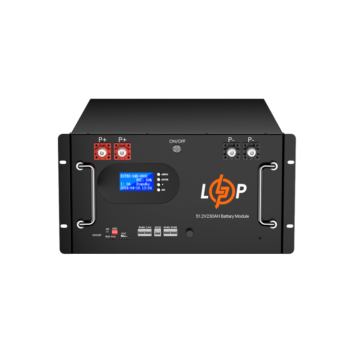 Акумулятор LP LiFePO4 51,2V - 230 Ah (11776Wh) (Smart BMS 200A) с LCD RM AB