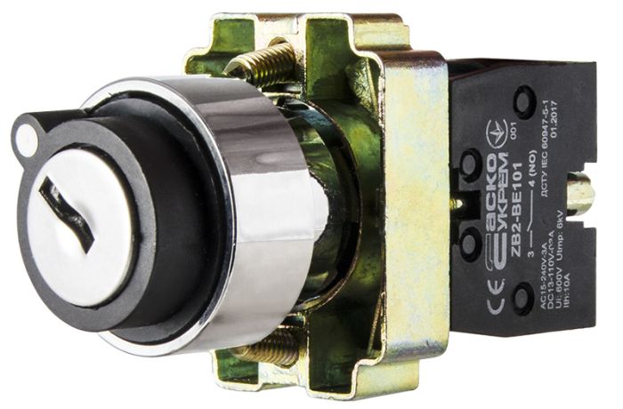 XB2-BG41 Кнопка поворотна з ключем 2-позиційна