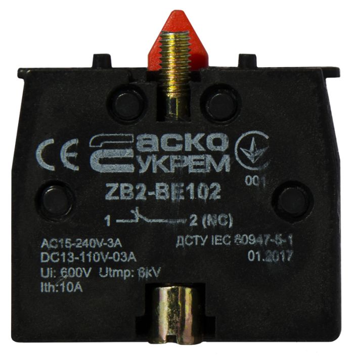 ZB2-BE102 NС Контакт до кнопок ХB2