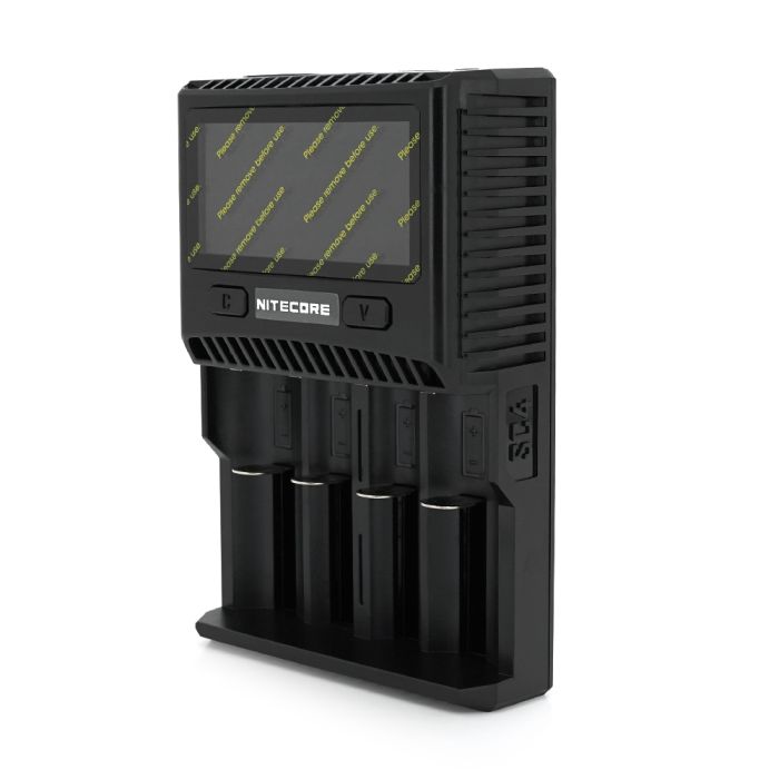 Зарядний пристрій універсальний Nitecore SC4, 4 канали, LCD дисплей, підтримує Li-ion, Ni-MH та Ni-Cd AA (R6), ААA (R03), AAAA, С (R14), 3A