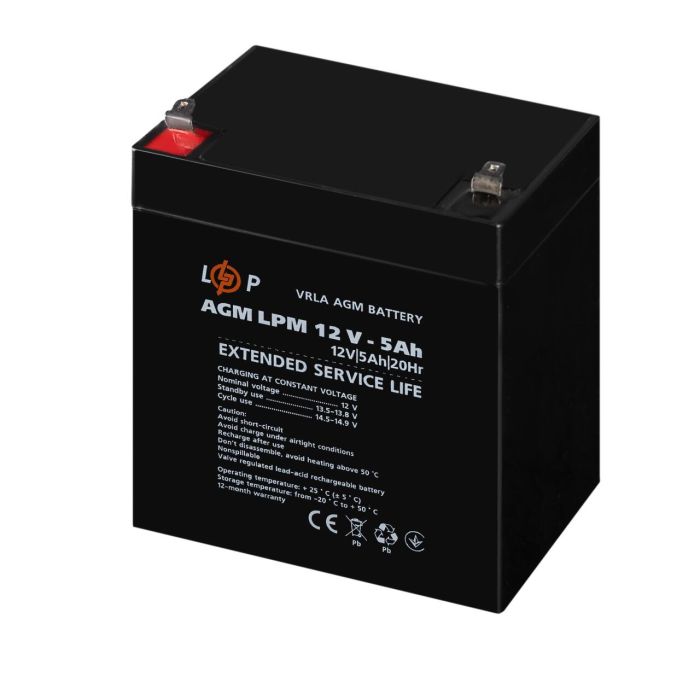 Акумулятор AGM LPM 12V - 5 Ah Уцінка 01.2025