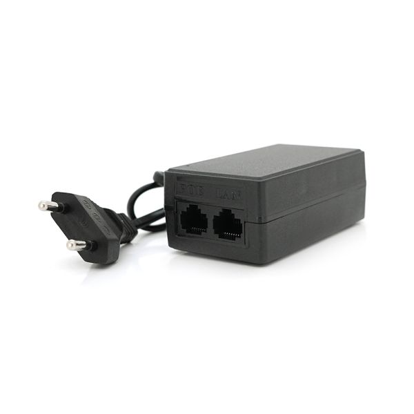 POE інжектор RITAR  48V 0,5A (24Вт) 2 порти (RG-45 10/100Мбіт/с + RG-45 POE) Євро вилка