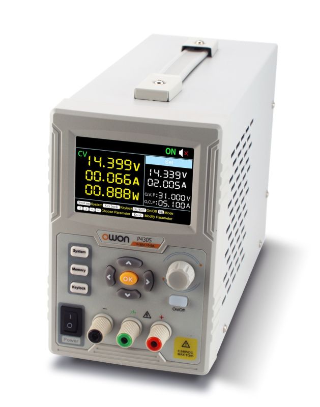 Лабораторне джерело живлення OWON P4305 (0-30В, 0-5А, 1 мВ/1 мА)