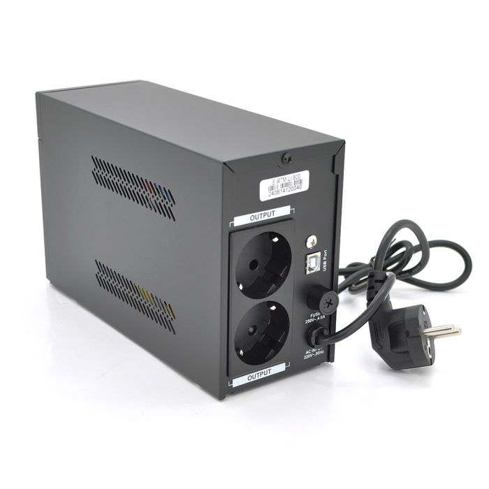 ДБЖ Ritar E-RTM-LI-800 (480W), LCD, AVR, 3st, 2xSCHUKO socket, АКБ LiFePO4x12V77Wh, Metal Case (225*85*141) 3,3кг (300*278*440)