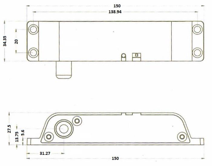 Замок електроригельний накладний SEVEN BL-727