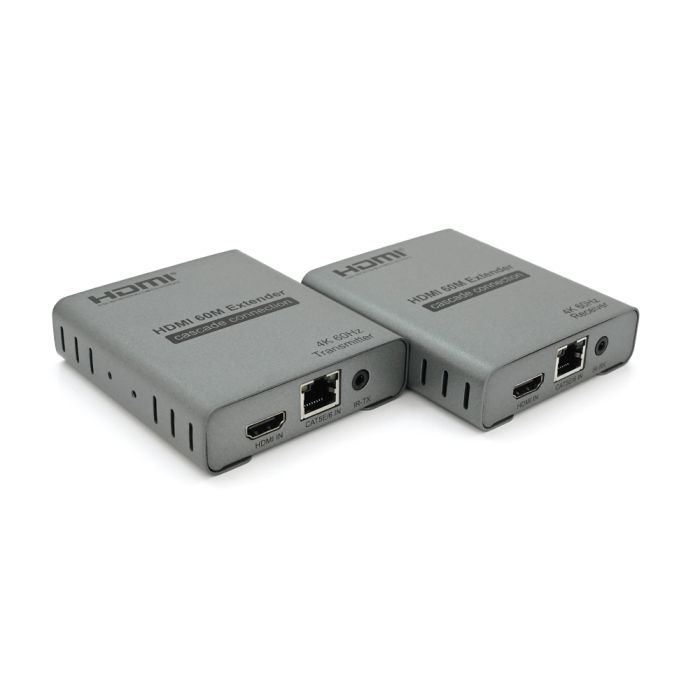 Одноканальний активний подовжувач HDMI сигналу кабелем UTP. Дальність передачі: до 120 метрів, cat5e/cat6e підтримка 4K60HZ