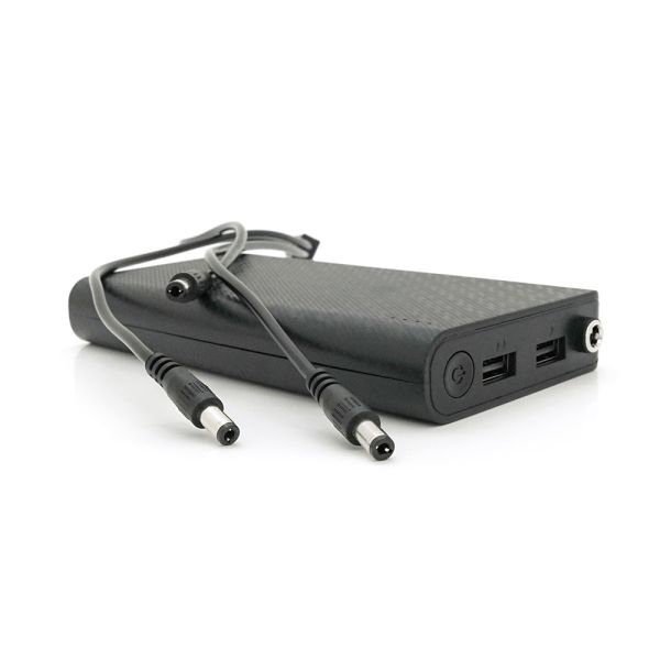 ДБЖ UPS-24W DC1024P для роутерів, Output: USB 5V/2A, DC9V,2.7A/12V,2A, 14000mAh(7*2000mAh), 155х75х23мм, 460грам, Black, BOX