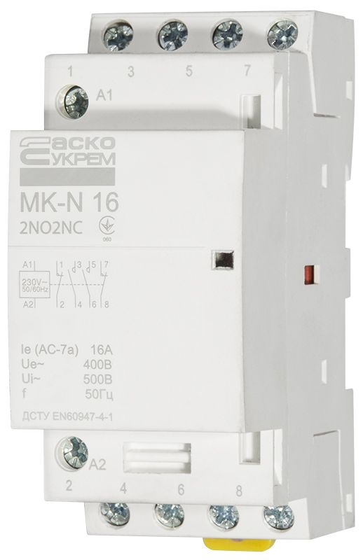 Модульний контактор MK-N 4P 16A 2NO2NC 220V